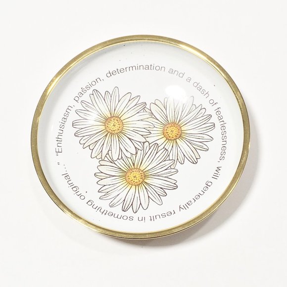 Halcyon Days Charlotte Moss Daisy Flower Porcelain Tray Dish Plate - Picture 1 of 8